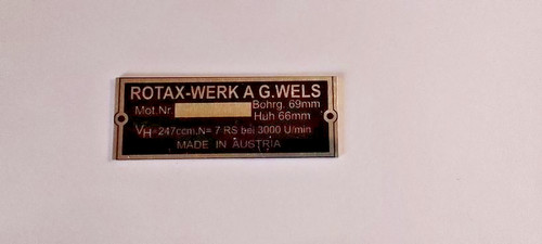 Type plate schild - plate,